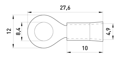 CABLE terminal, insulated E.TERMINAL.STAND.RV2.2.8 BLACK 1.5-2.5 mm² BLACK, E.NEXT