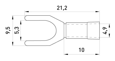 KABELSCHUH, ISOLIERT, GABEL E.TERMINAL.STAND.SV.2.5.BLACK 1,5-2,5 MM, SCHWARZ E.NEXT