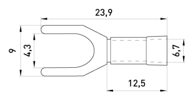CABLE TERMINAL, INSULATED, FORK E.TERMINAL.STAND.SV.5.4.BLUE 4-6 MM2, BLUE E.NEXT