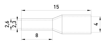 KABELSCHUH, ISOLIERT, BUCHSE E.TERMINAL.STAND.E2508.GELB 2,5 MM2, GELB E.NEXT