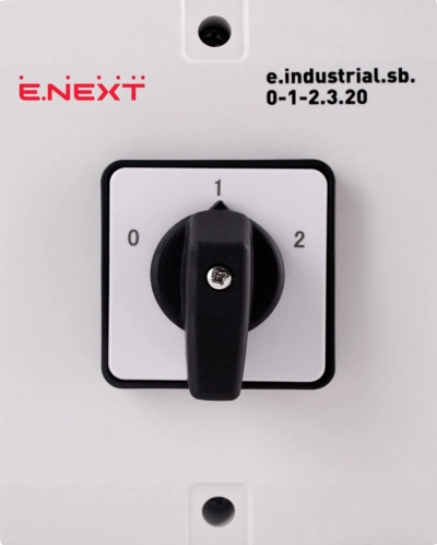 ПАКЕТЕН ПРЕВКЛЮЧАТЕЛ E.INDUSTRIAL.SB.0-1-2.3.20, 3Р, 20А (0-1-2) E.NEXT