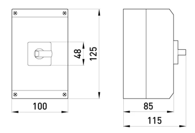 PACKAGE SWITCH IN THE HOUSING E.INDUSTRIAL.SB.1-0-2.4.20, 4P, 20A (1-0-2) E.NEXT
