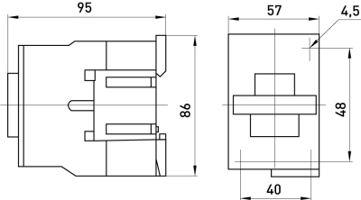 Contactor E.PRO.UKC.2.25.230.1NO, 230 V, 1NO, E.NEXT