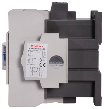 КОНТАКТОР E.INDUSTRIAL.UKC.85.380, 85А, 380V, 1NO+1NC E.NEXT