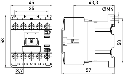 SCHÜTZ E.INDUSTRIAL.UKC.12M.220, 12A, 220V, NO, KLEIN E.NEXT