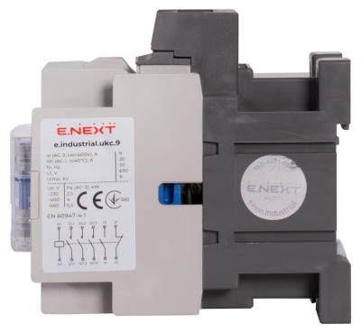 CONTACTOR E.INDUSTRIAL.UKC.9.230, 9A, 230V, 1NO+1NC E.NEXT