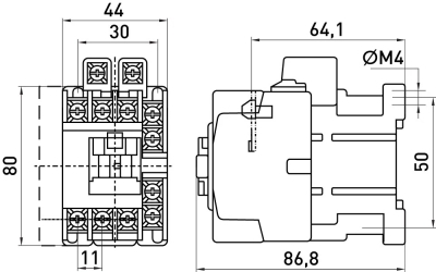 CONTACTOR E.INDUSTRIAL.UKC.9.230, 9A, 230V, 1NO+1NC E.NEXT
