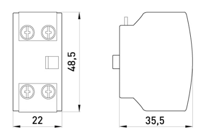 Additional contact E.INDUSTRIAL.AU.2.11, 1NO+1NC, E.NEXT