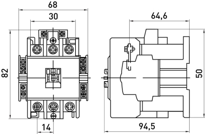 SCHÜTZ E.INDUSTRIAL.UKC.40.380, 40A, 380V, NO+NC E.NEXT