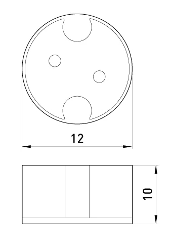 ФАСУНГ КЕРАМИЧЕН G5, 3 , ДЪЛЖИНА НА ПРОВОДНИКА 12 CM E.LAMP SOCKET.G5,3.12CM E.NEXT