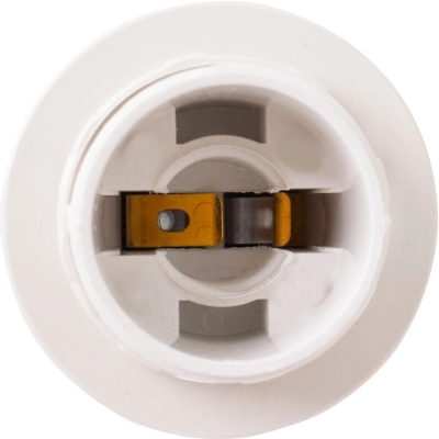 ФАСУНГ ПЛАСТМАСОВ Е14 С ГАЙКА, БЯЛ E.LAMP SOCKET WITH NUT.E14.PL.WHITE E.NEXT