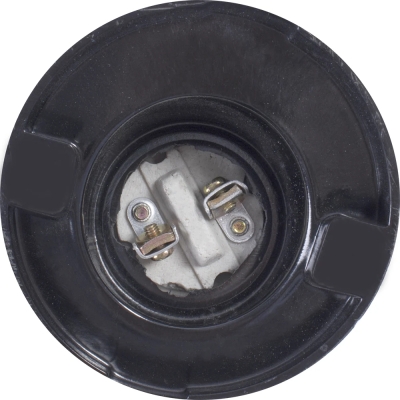 Bakelite LAMP holder E.LAMP socket WALL SKEW SIDE.E27.BK.BLACK, WALL mounting, E27, offset, BLACK, E.NEXT