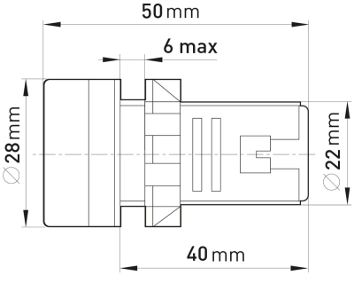 ИНДИКАТОРНА ЛАМПА LED E.AD22.12.RED, Ø22ММ 12V АС/DC ЧЕРВЕНА E.NEXT