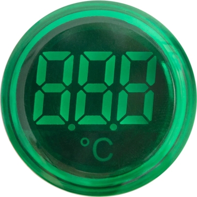 ИНДИКАТОР ЗА ТЕМПЕРАТУРА LED E.AD22.TEMP, Ø22ММ, AC 80-380V, -25…+199 °C ЗЕЛЕН E.NEXT