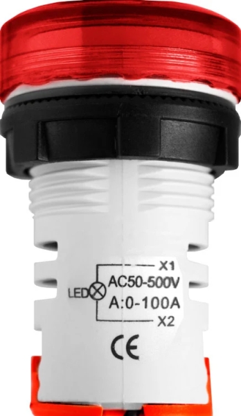 SPANNUNGS- UND STROMANZEIGE LED E.AD22.VA, Ø22MM, 50-500V, 5-100A E.NEXT