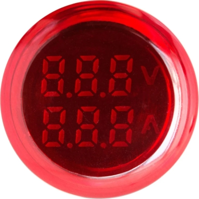 SPANNUNGS- UND STROMANZEIGE LED E.AD22.VA, Ø22MM, 50-500V, 5-100A E.NEXT