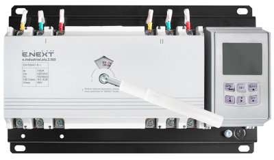 Automatic transfer switch (ATS) e.industrial.ats.3.160, 3P, 160 A, E.NEXT
