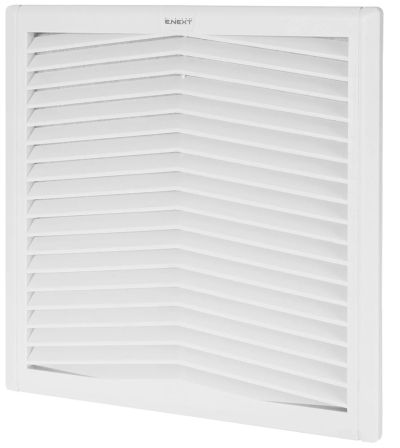Grilă filtrantă pentru tablouri electrice e.climat.filter.pro.255, pentru ventilator 180×180 mm, IP54, E.NEXT