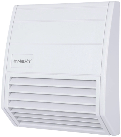 Grilă filtrantă pentru tablouri electrice e.climat.filter.pro.125, pentru ventilator 125×125 mm, IP55, E.NEXT