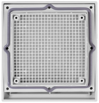 Grilă filtrantă pentru tablouri electrice e.climat.filter.pro.125, pentru ventilator 125×125 mm, IP55, E.NEXT