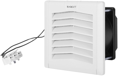 Ventilator cu grilă filtrantă e.climat.fanfilter.pro.120, 92×92 mm, IP54, E.NEXT