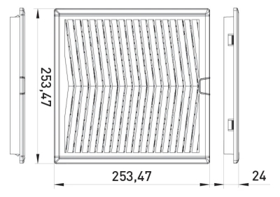 Ventilator cu grilă filtrantă e.climat.fanfilter.pro.255, 223×223 mm, IP54, E.NEXT