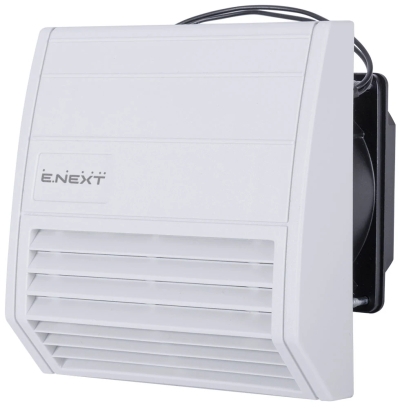 Ventilator cu grilă filtrantă e.climat.fanfilter.pro.97, 109×109 mm, IP55, E.NEXT