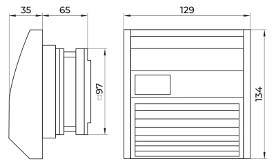 Ventilator cu grilă filtrantă e.climat.fanfilter.pro.97, 109×109 mm, IP55, E.NEXT