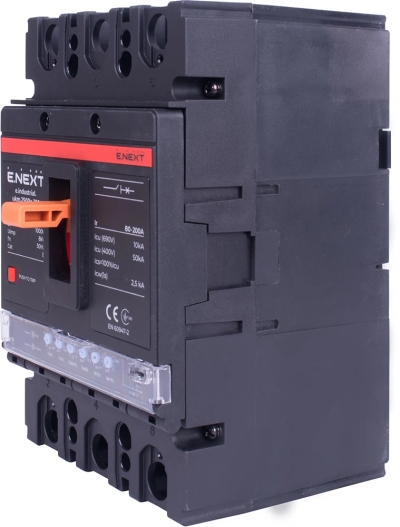 MCCB e.industrial.ukm.250Re.200 cu declanșare electronică, 3P, 200 A, Icu 50 kA, E.NEXT