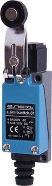 Limit switch e.limitswitch.01, lever with roller, 1NO+1NC, IP65 E.NEXT