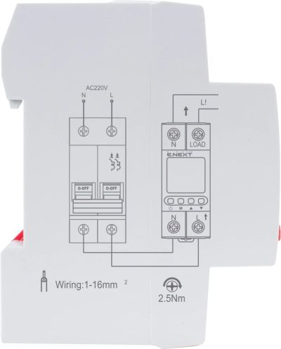 Spannungsregelungsrelais E.NEXT e.control.v32, 32 A, einphasig, mit Digitalanzeige